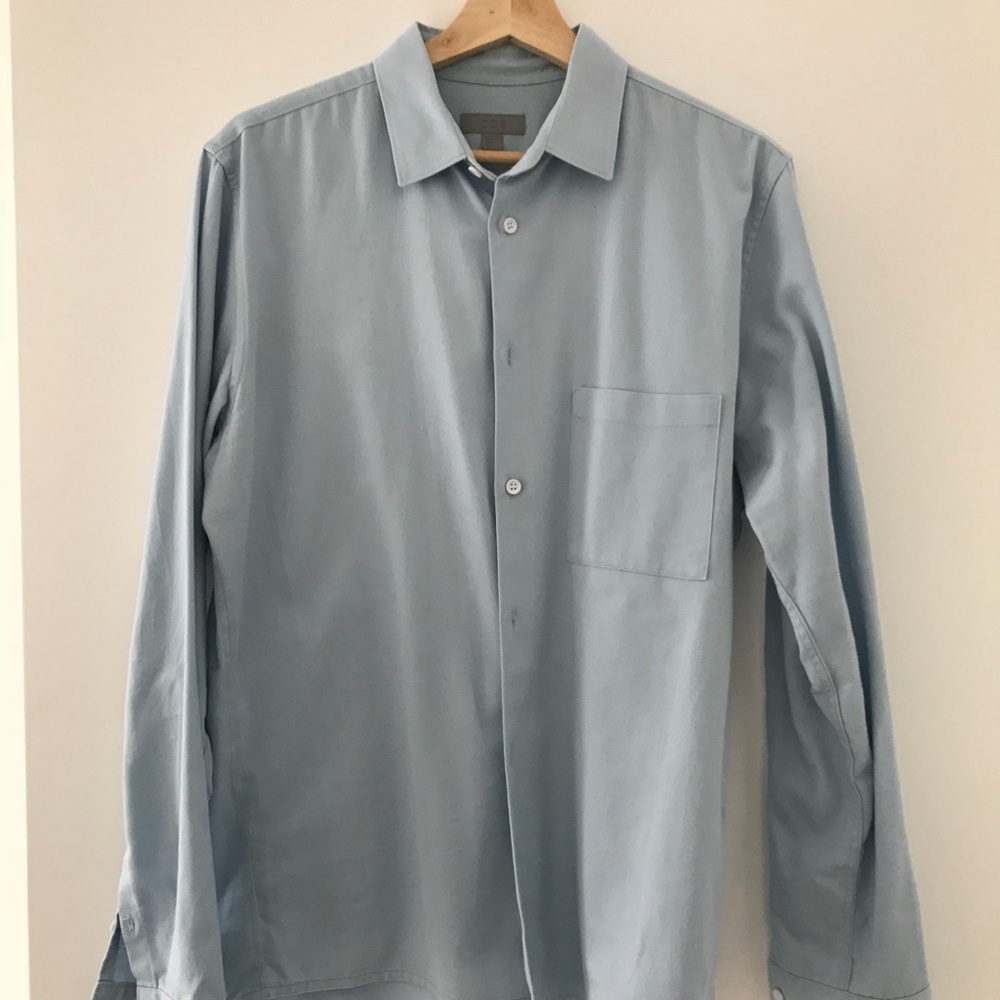 COS shirt, blue, size small